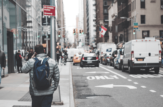 person walking NYC