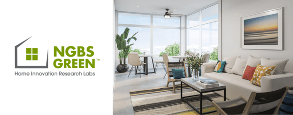 NGBS Green Pro logo Link Apartments rendering